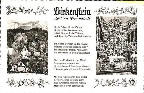 Birkenstein Lied von Msgr Haindl Kat. Fischbachau