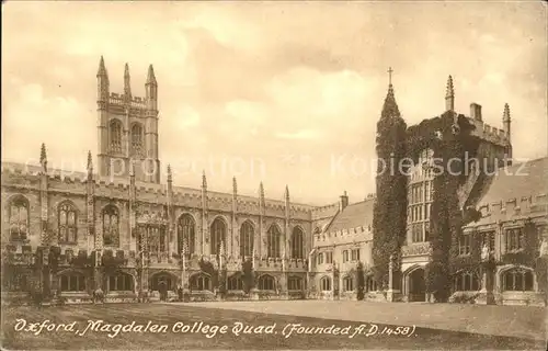 Oxford Oxfordshire Magdalen College Quad  Kat. Oxford
