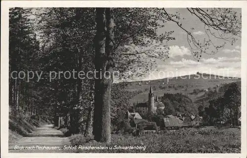 Neuhausen Erzgebirge Schloss Purschenstein Schwartenberg Kat. Neuhausen Erzgebirge