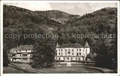 Badenweiler Sanatorium Schloss Hausbaden Kat. Badenweiler