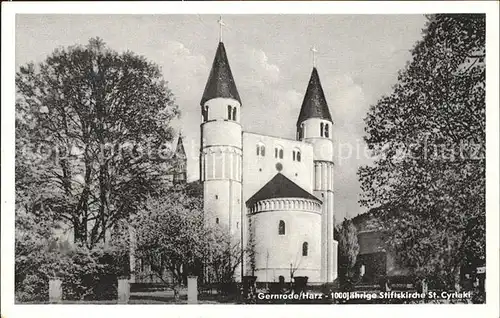 Gernrode Harz 1000 jaehrige Stiftskirche St Cyrlaki / Gernrode Harz /Harz LKR