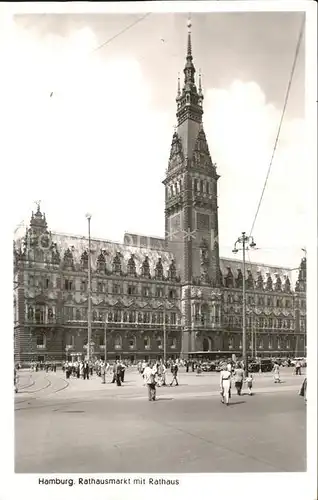 Hamburg Rathausmarkt Rathaus Kat. Hamburg