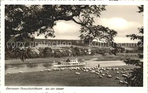 Oberweser Hessen Dampfschiffahrt an der Weser Kat. Oberweser