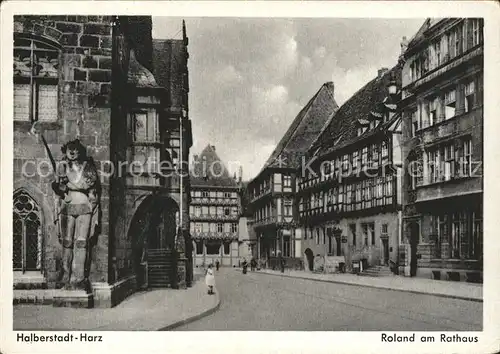 Halberstadt Roland am Rathaus Kat. Halberstadt