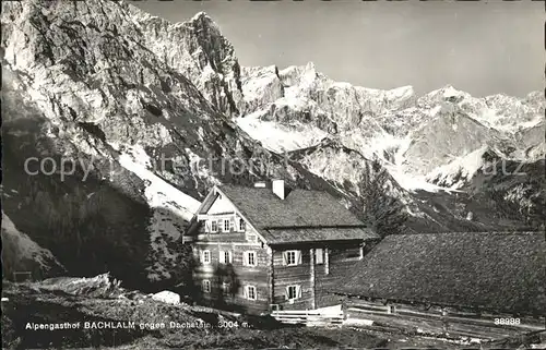 Filzmoos Alpengasthof Bachlalm mit Dachstein Kat. Filzmoos