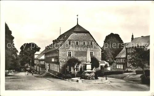 Grossbreitenbach Thueringen Am Rathaus / Grossbreitenbach /Ilm-Kreis LKR