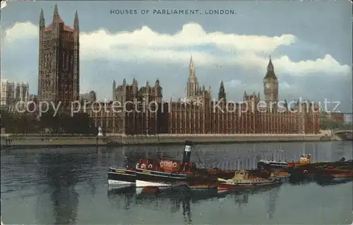 London Houses of Parliament Dampfschiffe Kat. City of London