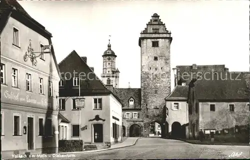 Volkach Diebenturm Kat. Volkach Main