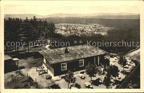 Hahnenklee Bockswiese Harz Blick vom Bocksberg Turm Kat. Goslar