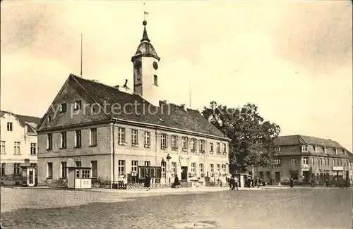 Zehdenick Marktplatz mit Rathaus Kat. Zehdenick