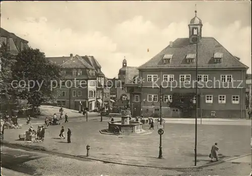 Waltershausen Gotha Marktplatz mit Rathaus Kat. Waltershausen