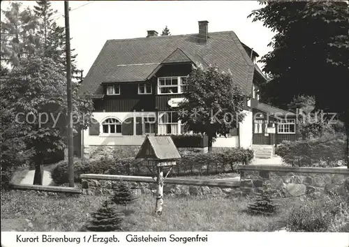 Baerenburg Sachsen Gaesteheim Sorgenfrei Kat. Altenberg