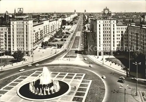 Berlin Straussberger Platz Karl Marx Allee Fontaene Kat. Berlin