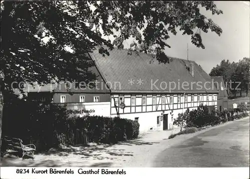 Baerenfels Erzgebirge Gasthof Baerenfels Kat. Altenberg