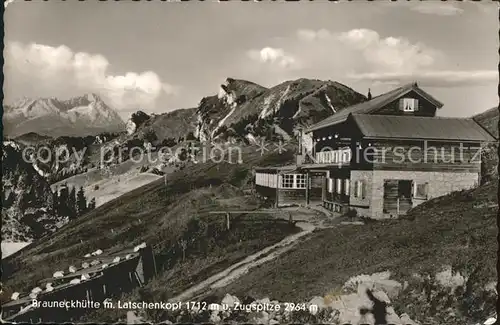 Zugspitze Brauneckhuette Latschkopf Kat. Garmisch Partenkirchen
