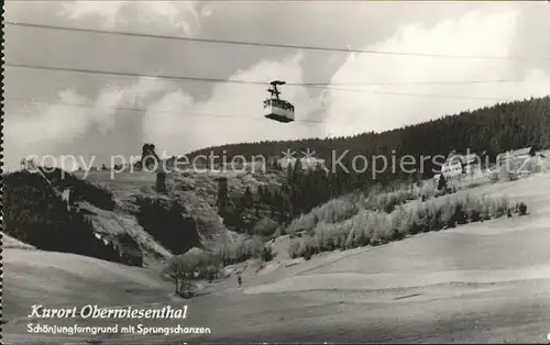 Oberwiesenthal Erzgebirge Seilbahn Sprungschanzen Schoenjungerngrund Kat. Oberwiesenthal