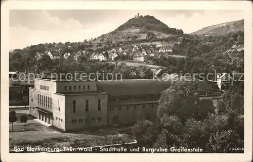 Bad Blankenburg Stadthalle und Burgruine Greifenstein Kat. Bad Blankenburg