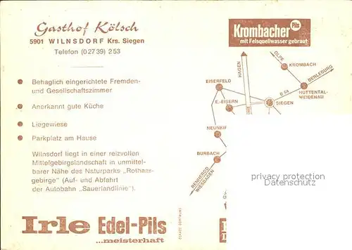 Wilnsdorf Gasthof Koelsch Kat. Wilnsdorf