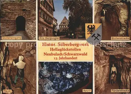 Neubulach Historisches Silberbergwerk Hellaglueckstollen Kat. Neubulach