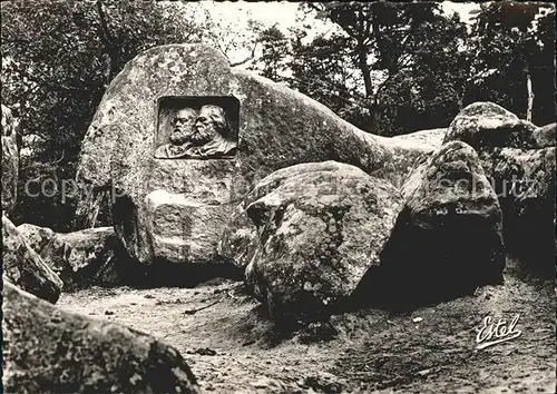 Fontainebleau Seine et Marne Foret Monument des Peintres Millet et Rousseau Kat. Fontainebleau