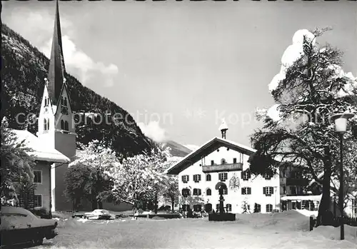 Mayrhofen Zillertal Dorfplatz mit Hotel Kramer Kat. Mayrhofen