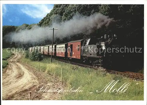 Kuehlungsborn Ostseebad Schmalspurbahn Molli Dampflokomotive Kat. Kuehlungsborn