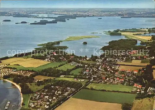 Bosau Kurort am Grossen Ploener See Naturpark Holsteinische Schweiz Fliegeraufnahme Kat. Bosau