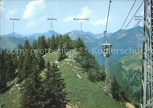 Spitzingsee Taubensteinbahn Seilbahn Alpenpanorama im Sommer Kat. Schliersee
