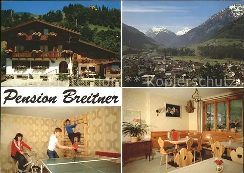 Mittersill Oberpinzgau Pension Breitner Tischtennis Panorama Alpenblick Kat. Mittersill