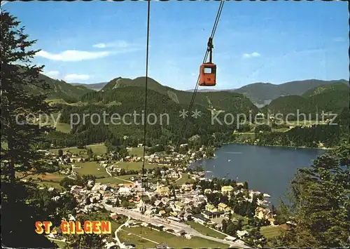 Sankt Gilgen Panorama Blick zum Wolfgangsee Bergbahn Kat. Sankt Gilgen