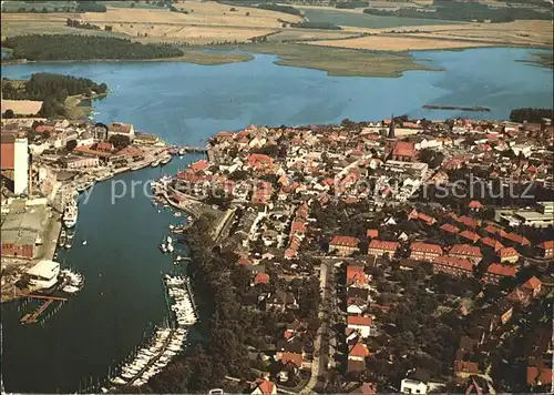 Neustadt Holstein Blick auf Hafen und Binnenwasser Fliegeraufnahme Kat. Neustadt in Holstein