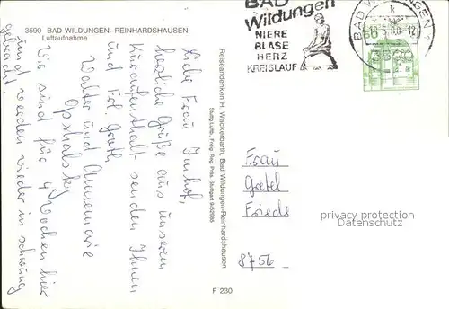 Reinhardshausen Fliegeraufnahme Kat. Bad Wildungen