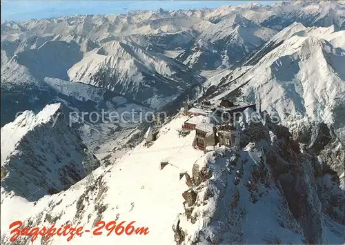 Zugspitze Fliegeraufnahme Alpenpanorama Kat. Garmisch Partenkirchen
