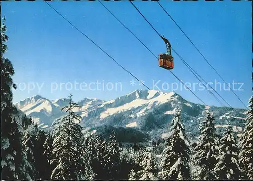 Oberstdorf Nebelhornbahn Bergbahn Alpenpanorama Kat. Oberstdorf