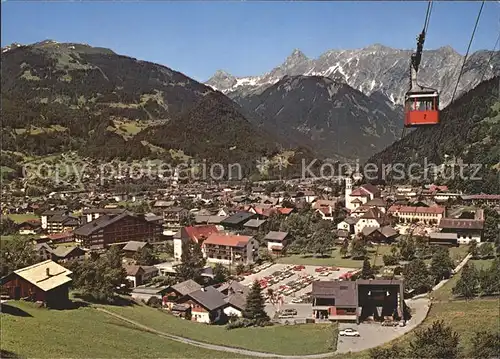 Schruns Vorarlberg Tschagguns mit Hochjochbahn Blick auf Zimba und Golmer Joch Montafon Kat. Schruns