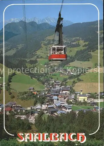 Saalbach Hinterglemm Seilbahn zum Schattberg Panorama Hoehenluftkurort Kat. Saalbach Hinterglemm