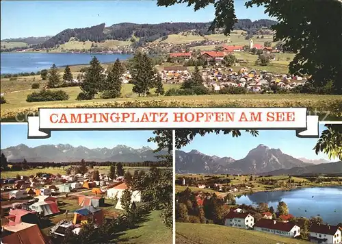 Hopfen See Panorama Campingplatz Alpenblick Riviera des Allgaeus Kat. Fuessen