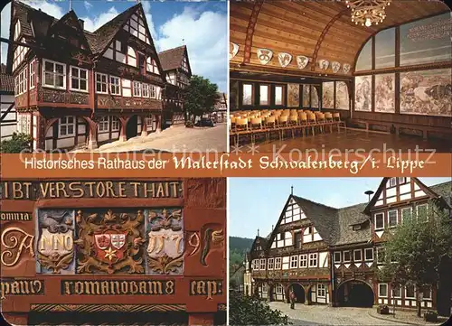 Schwalenberg Historisches Rathaus der Malerstadt Fachwerkhaus Kat. Schieder Schwalenberg
