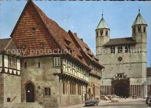 Bad Gandersheim Roswithastadt Marktplatz mit Stiftskirche Kat. Bad Gandersheim