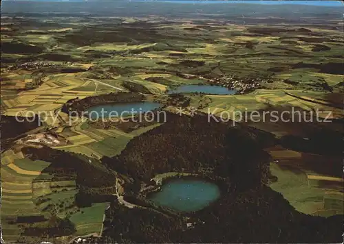 Daun Eifel Dauner Maare Luftkurort Kneippkurort Fliegeraufnahme Kat. Daun