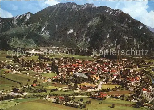 Oberammergau Panorama Passionsspieldorf Alpen Fliegeraufnahme Kat. Oberammergau