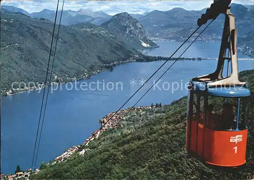 San Salvatore Serpiano Schwebebahn Bergbahn Luganersee Alpenpanorama Kat. San Salvatore