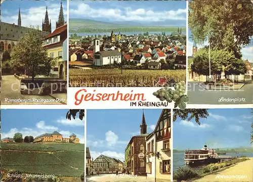 Geisenheim Roemerberg Dom Lindenplatz Schloss Rathaus Rheinanlagen Weinort Kat. Geisenheim