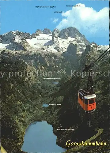 Gosau Oberoesterreich Gosaukammbahn mit Hohem Dachstein Gosausee Alpenpanorama Kat. Gosau Salzkammergut