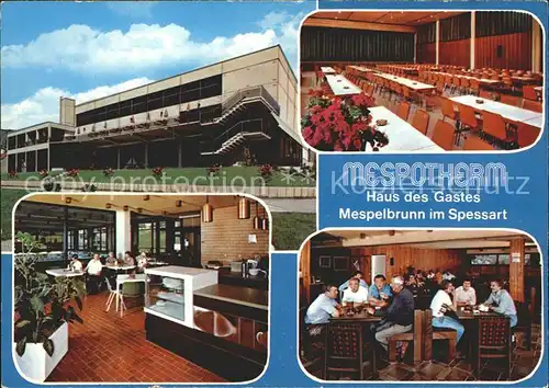 Mespelbrunn Mespotherm Haus des Gastes Saal Restaurant Kat. Mespelbrunn