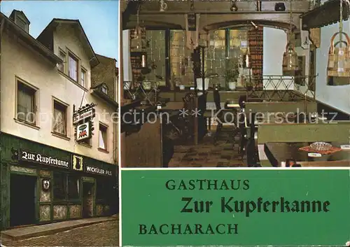 Bacharach Rhein Gasthaus Zur Kupferkanne Kat. Bacharach