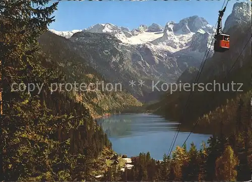 Gosau Oberoesterreich Kammseilbahn vom Gosau See Gablonzer Haus Kat. Gosau Salzkammergut