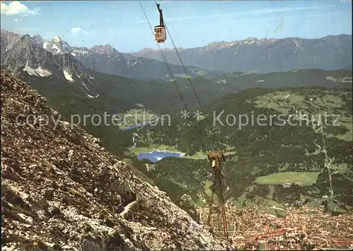 Mittenwald Karwendel Tirol mit Lauter  und Ferchensee Karwendelbahn Kat. Schwaz