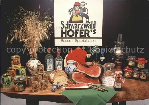 Baiersbronn Schwarzwald Schwarzwald Hofers Bauern Spezialitaeten Kat. Baiersbronn