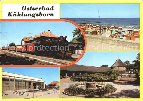Kuehlungsborn Ostseebad Strand Dampflok  Kat. Kuehlungsborn